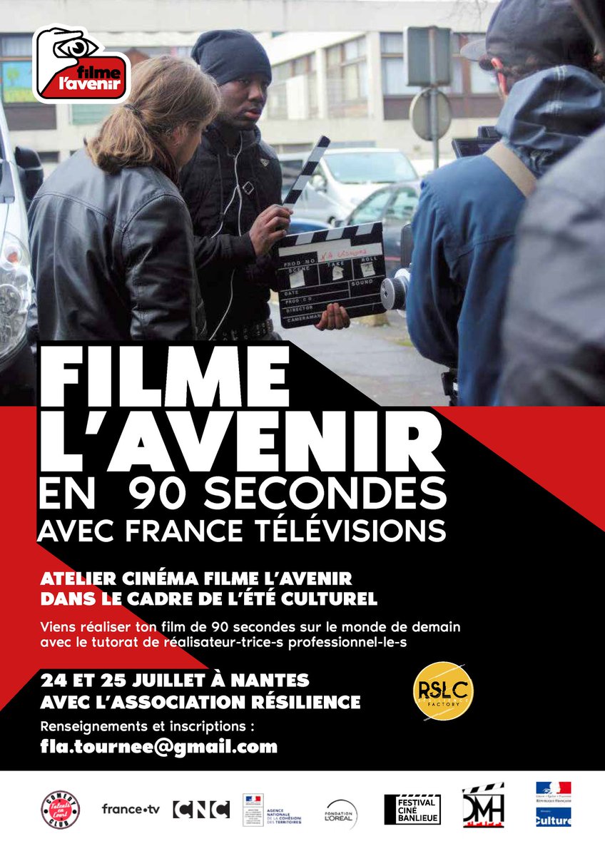Demain à <a href="/nantesfr/">Ville de Nantes</a> ! Atelier cinéma dans le cadre de l'été culturel <a href="/MinistereCC/">Ministère de la Culture 🇫🇷</a> ! Viens réaliser ton film. Inscriptions gratuites, encore quelques places !! Inscrivez-vous ! #eteculturel #cinema #ateliers