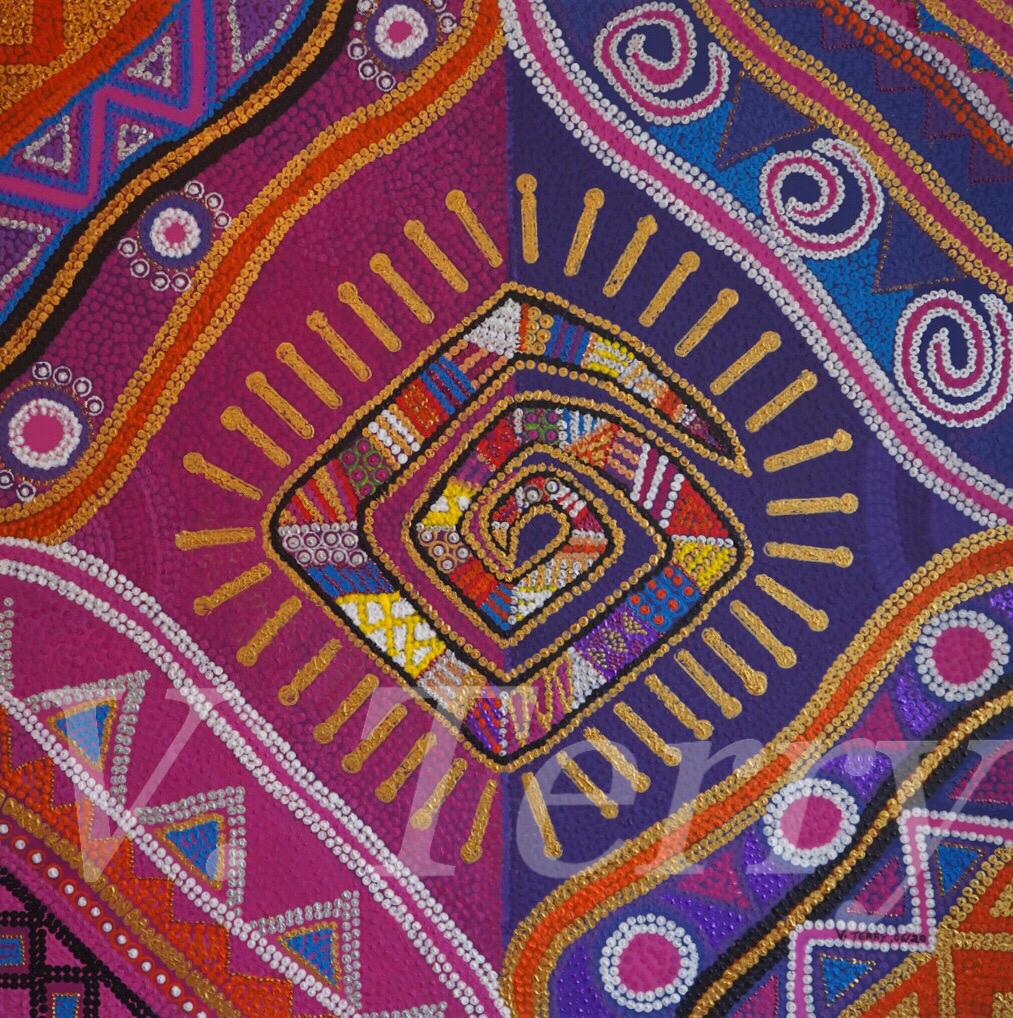 euphoriaartcom's tweet photo. Acrylic on canvas painting 'Oro' by V Terry #art #gallery #painting vibrant abstract using dot formations ✌ https://t.co/X3wiODmOx6