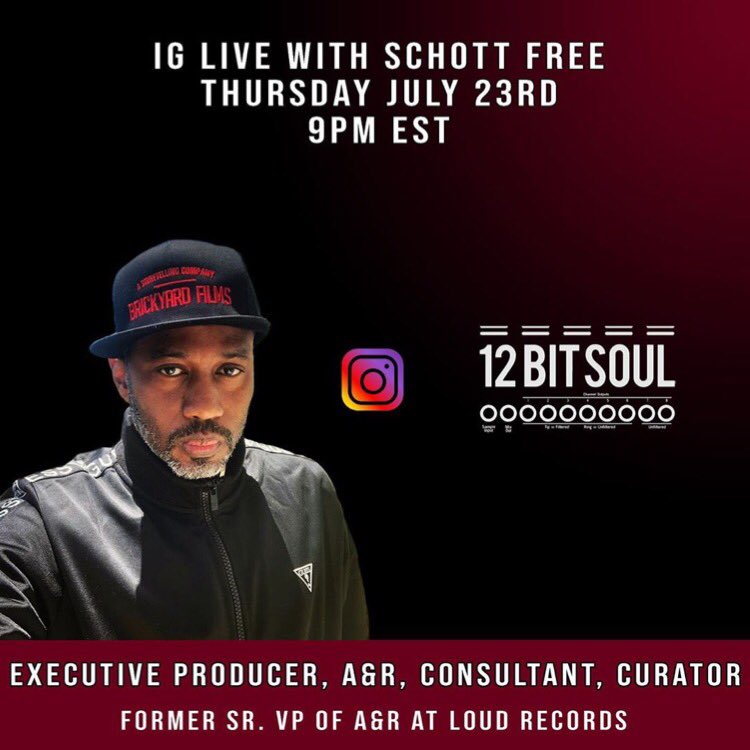 Divided Souls (@dividedsouls) on Twitter photo Repost from <a href="/mpcinema/">SPanky Divided Souls</a>
•
We’ve got <a href="/schott_free/">Schott “Free” Jacobs</a> former Sr. VP of A&R on IG Live tonight (7/23) at 9 pm Eastern over at <a href="/12bitsoul/">12bitsoul</a> We’re talking about his role n building up 1 of the most influential labels in Hip Hop history home to Mobb Deep,WuTang,Raekwon,Tha Alkaholiks,BigPun Repost from <a href="/mpcinema/">SPanky Divided Souls</a>
•
We’ve got <a href="/schott_free/">Schott “Free” Jacobs</a> former Sr. VP of A&R on IG Live tonight (7/23) at 9 pm Eastern over at <a href="/12bitsoul/">12bitsoul</a> We’re talking about his role n building up 1 of the most influential labels in Hip Hop history home to Mobb Deep,WuTang,Raekwon,Tha Alkaholiks,BigPun