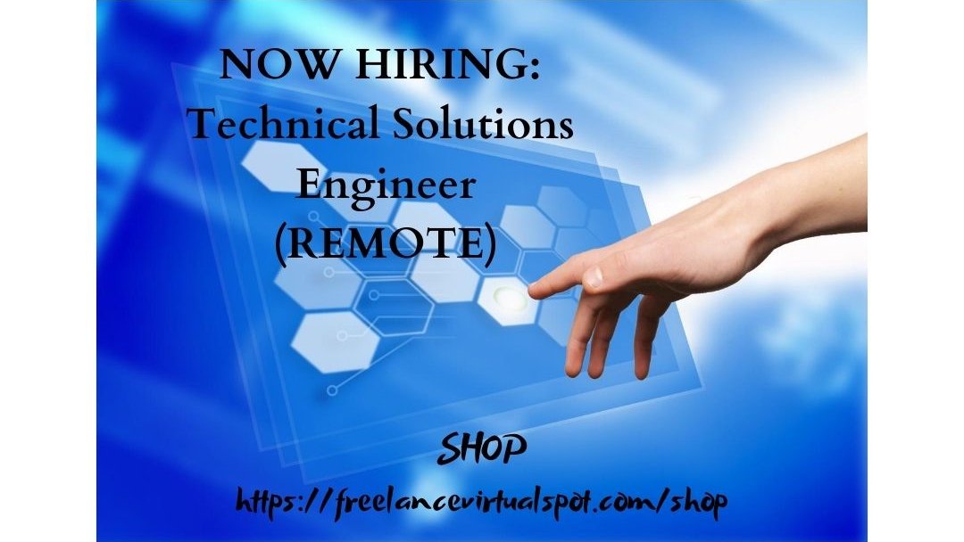 Freelance_Spot's tweet image. NOW HIRING: Technical Solutions Engineer (remote) To apply, check this link: buff.ly/2ZVylXo #jobopp #nowhiring #TechnicalSolutionsEngineer #remote #remotework #telecommute #telework #homebased #homeoffice #freelance #freelancer #freelancing #freelancevirtualspot