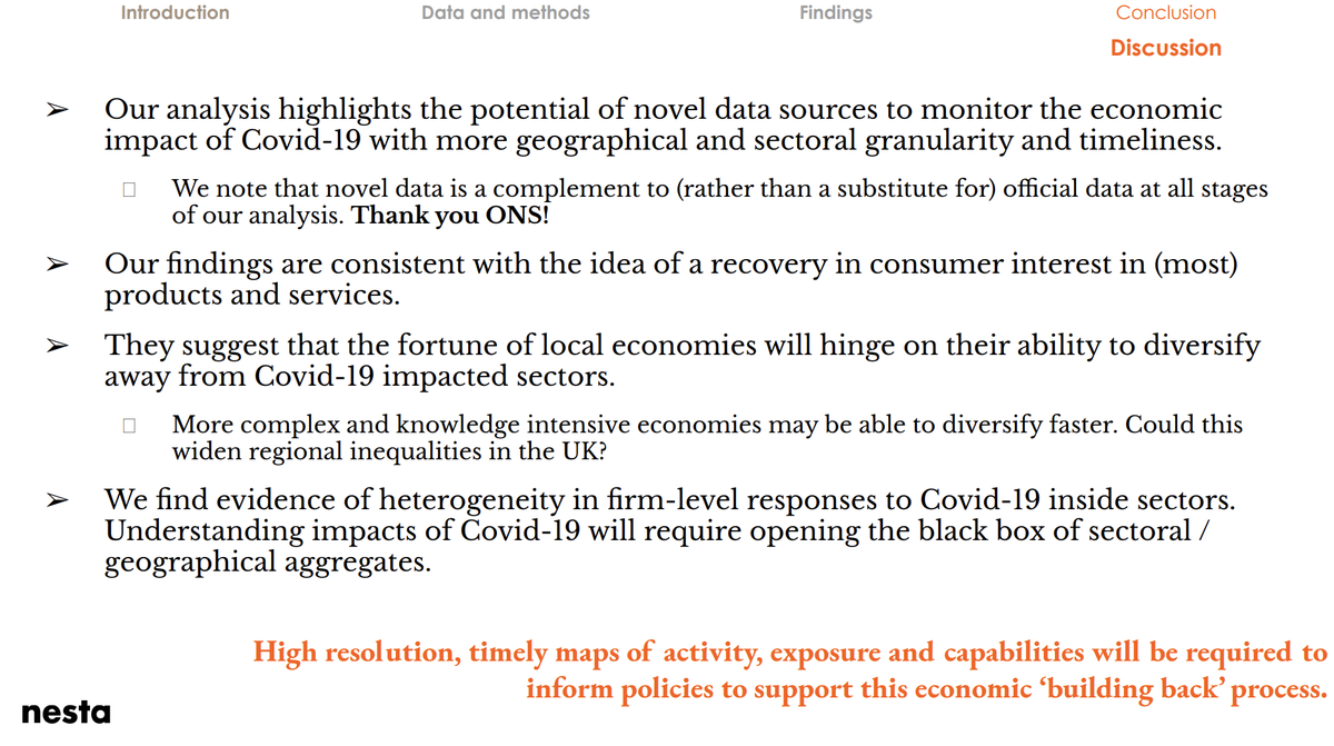 4b. New mixes of web & traditional sources can improve our understanding of Covid-19 impacts. To maximise their value we should disseminate them through interactive visualisations and dashboards enabling better decisions at all levels (#1). See #2 for (many) next steps.