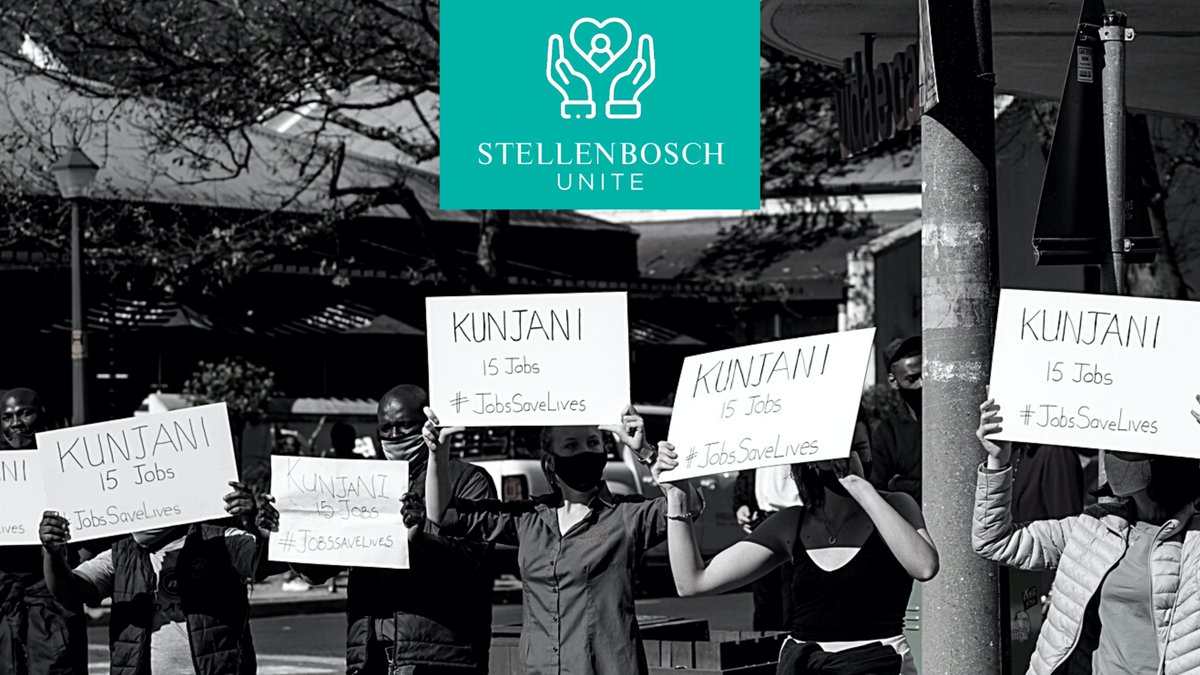 #JobsSaveLives 15 jobs <a href="/KunjaniWines/">Kunjani Wines</a> 

To donate to the Stellenbosch Unite emergency food aid, please visit stellenboschunite.org

#stellenboschunite #strongertogether #SouthAfrica 

<a href="/VisitStellies/">Visit Stellenbosch</a> <a href="/StellWineRoute/">Stellenbosch Wine Routes</a> <a href="/Eat_Out/">Eat Out</a> <a href="/News24/">News24 🇿🇦</a>  <a href="/Vinpro_za/">Vinpro</a>