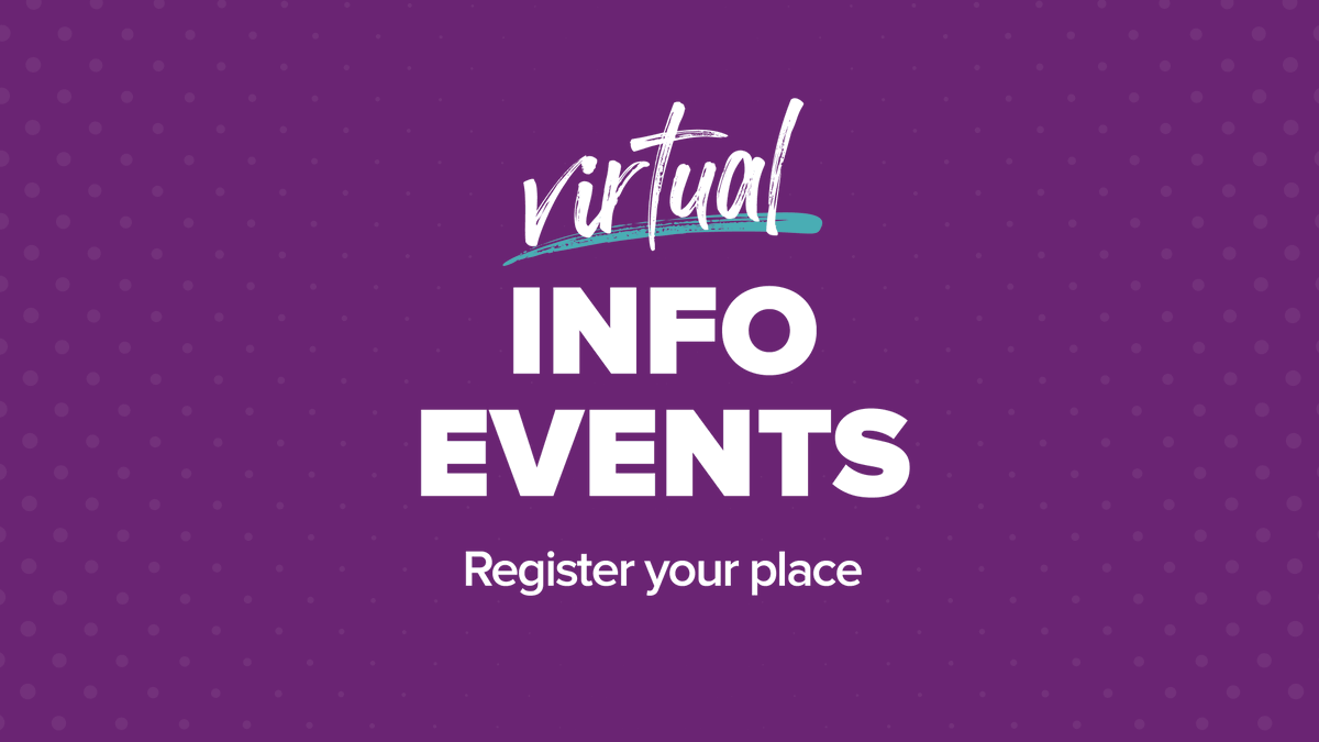 SLCek's tweet photo. 💥VIRTUAL INFORMATION EVENTS💥

🟣Join our Virtual Information Events 

🟣Tuesday 18th, Wednesday 19th &amp; Thursday 20th of August, 4.30 pm

🟣Chat with staff about last minute availability on courses starting this September

Register now ⬇️
https://t.co/rx4aJVIhpy

#ChooseCollege https://t.co/QMA4bPiJwy