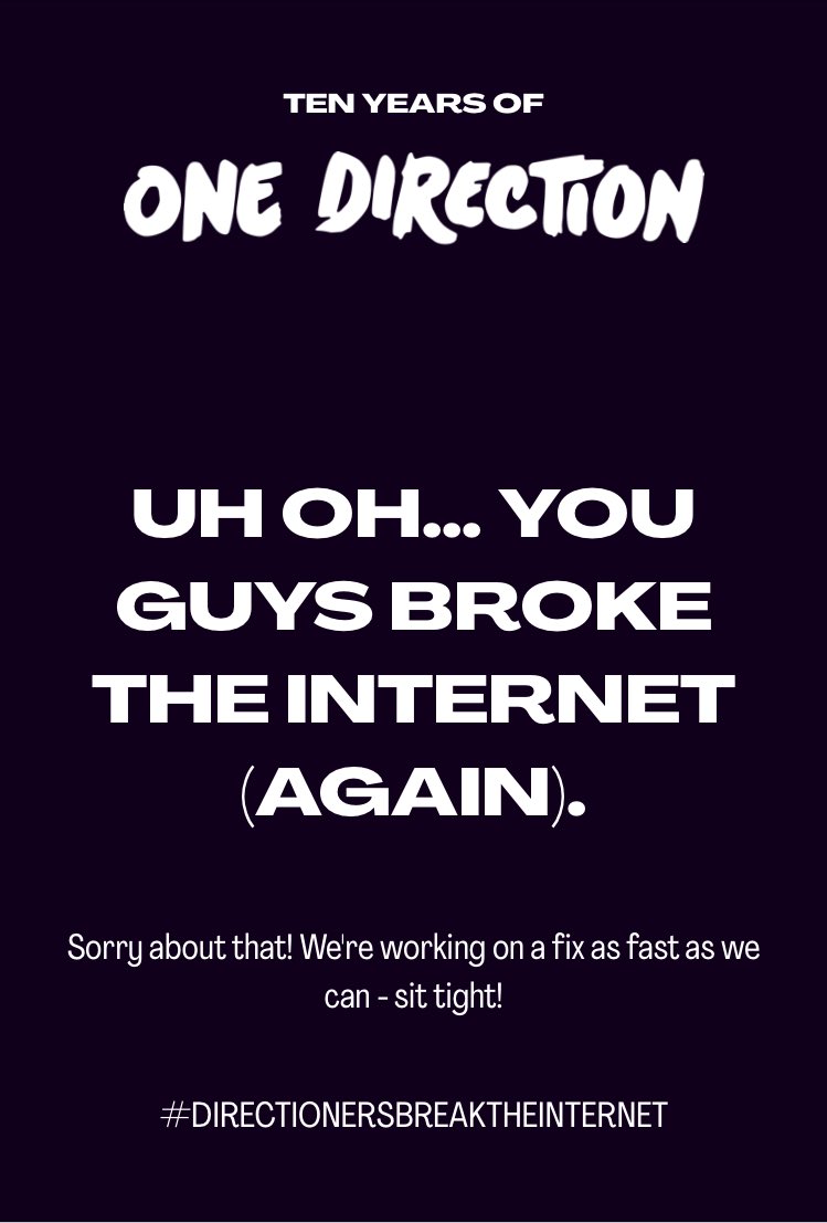 directionerleb1's tweet photo. Broke the internet again 😂#10YearsOf1D #DIRECTIONERSBREAKTHEINTERNET https://t.co/zX2zMXUWRz