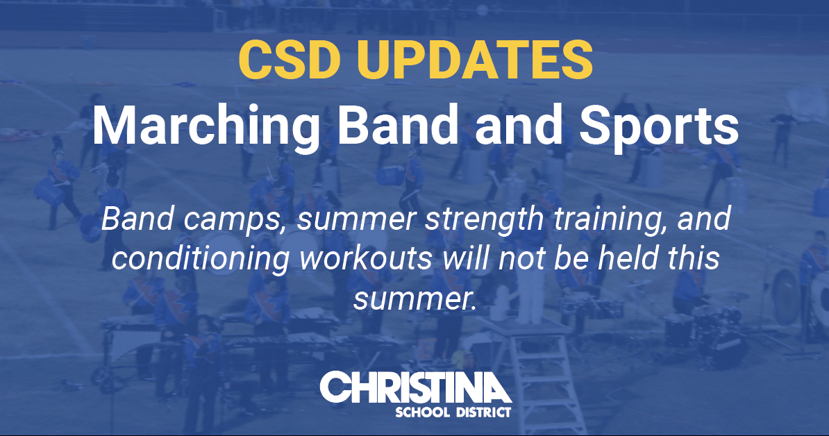 Out of an abundance of caution, band camps, summer strength training, and conditioning workouts will not be held this summer. |  christinak12.org/site/default.a…