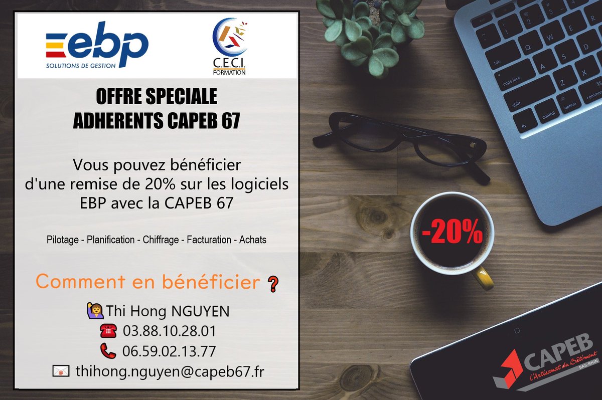 Offre spéciale pour les adhérents de la CAPEB !