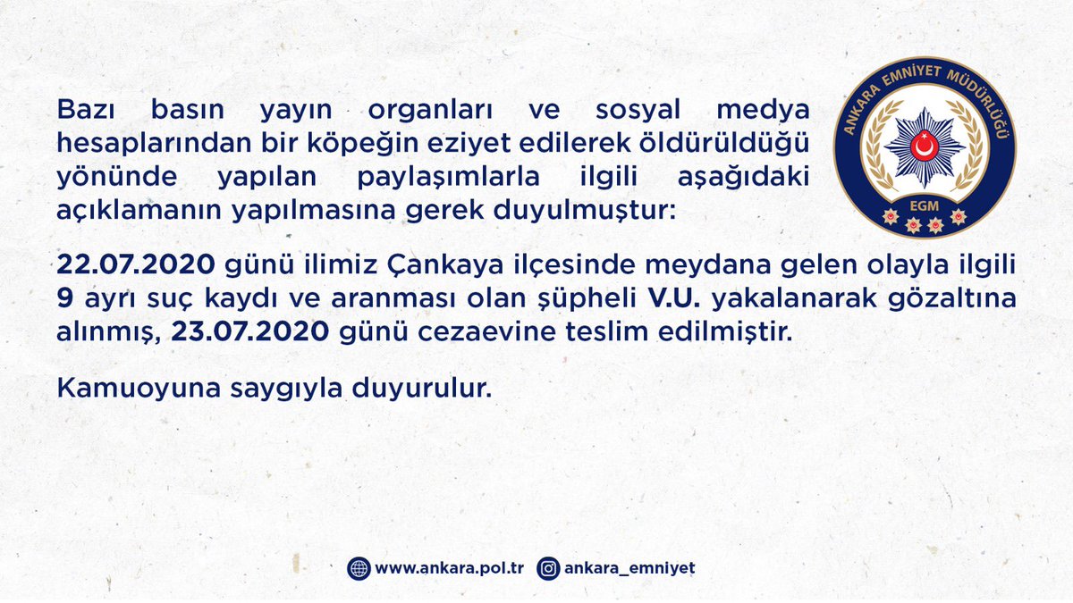 23.07.2020 Tarihli Basın Açıklaması ⚠️