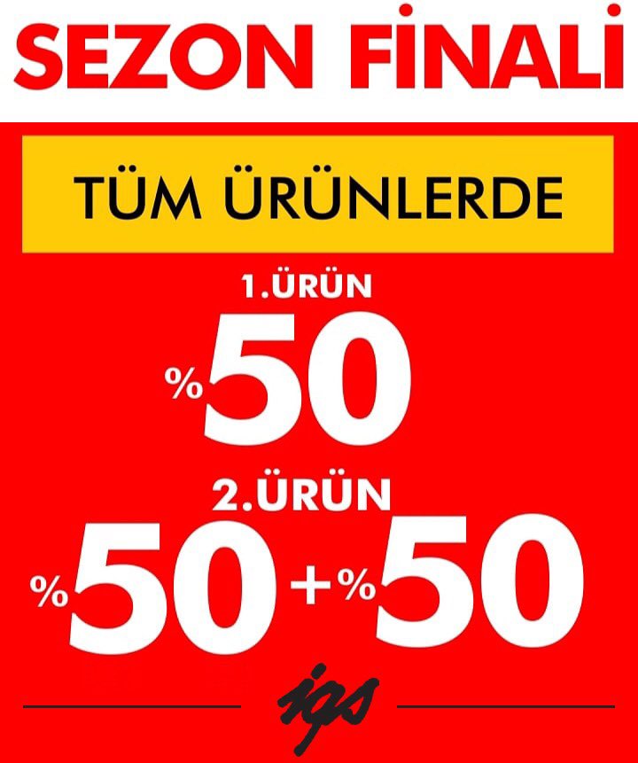 İGS’de BÜYÜK SEZON FİNALİ Başladı!
🎉

1.Ürün %50
2.Ürün %50 + %50

İGS ile şıklığınıza şıklık katarken ihtiyaçlarınıza %50 indirimle kavuşun! 👔 🛍 

Eşsiz ürünleri görmek için mağazamızı ziyaret edin..😊

#ByzOutlet #Avm #AlısverisinHerRengi #İgs #İndirim #SezonFinali