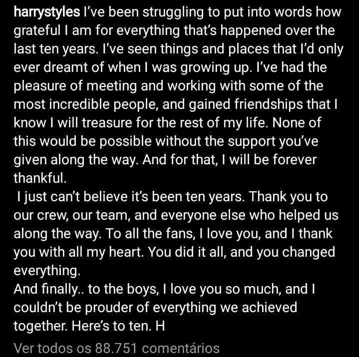 alarituita's tweet photo. A FOTO DELES TODOS ABRAÇADOS

O TEXTO ENORME AGRADECENDO POR TUDO E FALANDO QUE GANHOU AMIZADES PARA O >RESTO< DA VIDA

ELE DIZENDO QUE AMA OS MENINOS E QUE ESTÁ ORGULHOSO

HARRY STYLES MATOU O FANDOM INTEIRO COM UM POST SÓ
#10YearsOfOneDirection #DIRECTIONERSBREAKTHEINTERNET https://t.co/1QVnibOckF