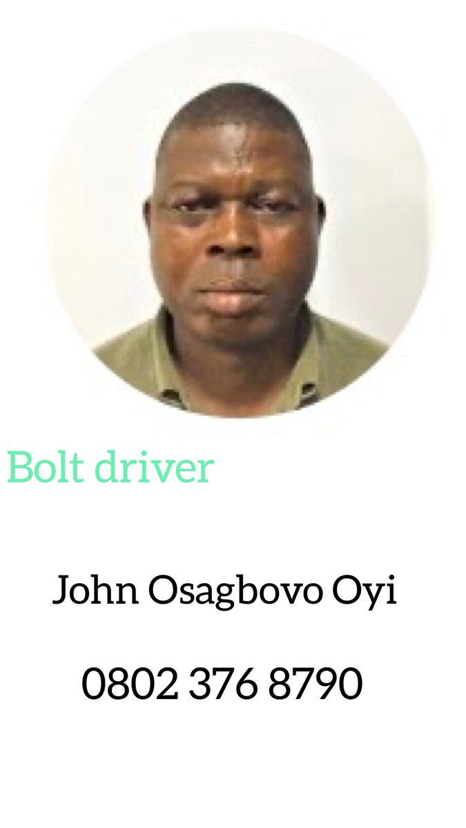  @Boltapp_ng please find this driver, investigate further (if you must), I'm ready.I do not want a promo code. I want justice and the predator - Osagbovo John Oyi with the Silver Toyota Corolla, Plate number - LSD347GD, to be arrested and penalised.