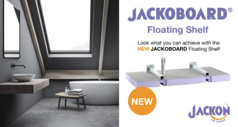 bewi_uk's tweet photo. Look what can be achieved with NEW JACKOBOARD® Floating Shelf! 
•Easy to install
•Includes 2 solid wall brackets •Waterproof
•Tiles can be directly applied https://t.co/jxxrQ3HoH1