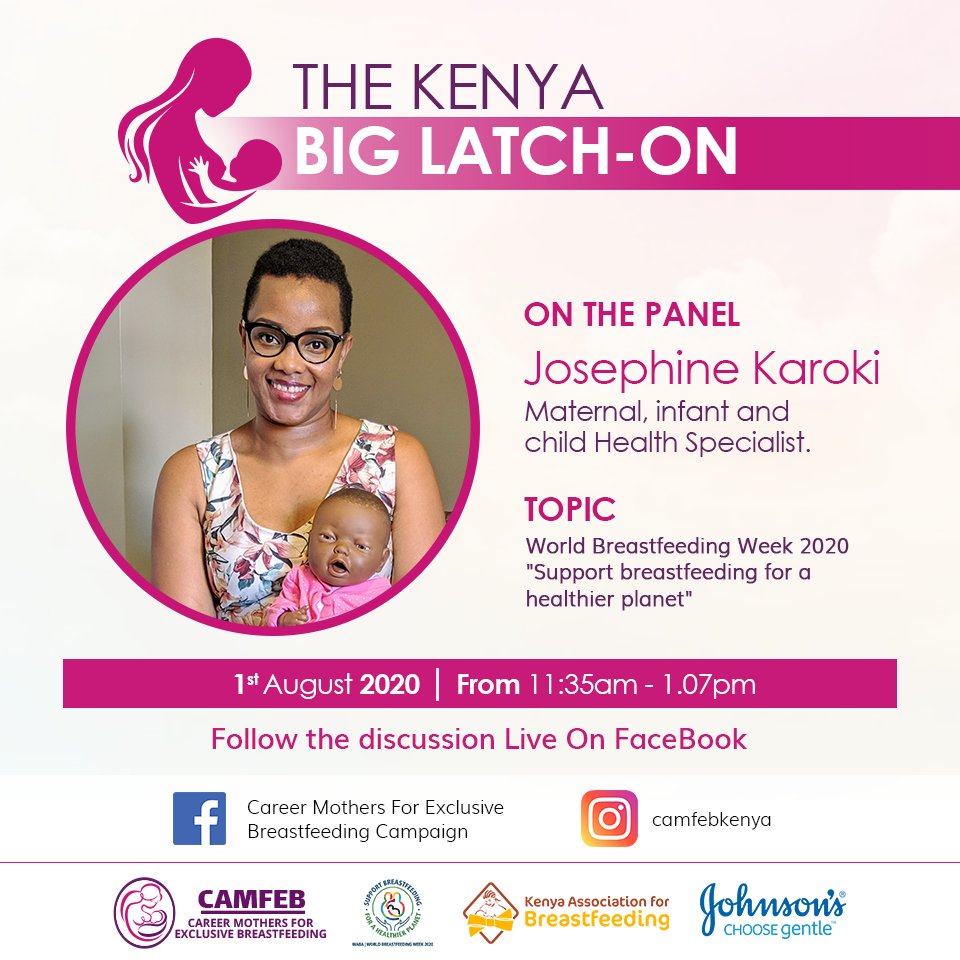 Josie_W_M's tweet photo. Join me and a group of other breastfeeding advocates, on 1st August, as we discuss how #breastfeeding can help to combat climate change! 🌍🤱🏿
#TheKenyaBigLatchOn
#WorldBreastfeedingWeek #WABA
#WBW2020 #SupportBreastfeedingForAHealthierPlanet https://t.co/ZJhyEjKcLx