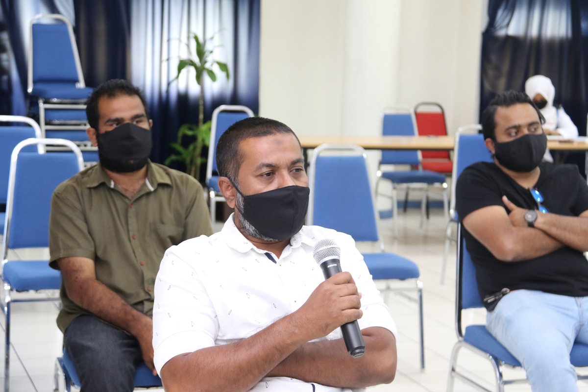CustomsMv's tweet photo. Under the series of engagements with the stakeholders initiated by the new leadership to better understand the issues faced with a view to establish a culture conducive for dialogue and participation, a session with the shipping agents was held today to listen to their concerns. https://t.co/gYY3GB1NEW