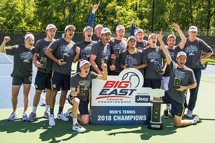 #ThrowbackThursday to the team's celebration of the first @BIGEAST title and NCAA appearance in program history from 2018!