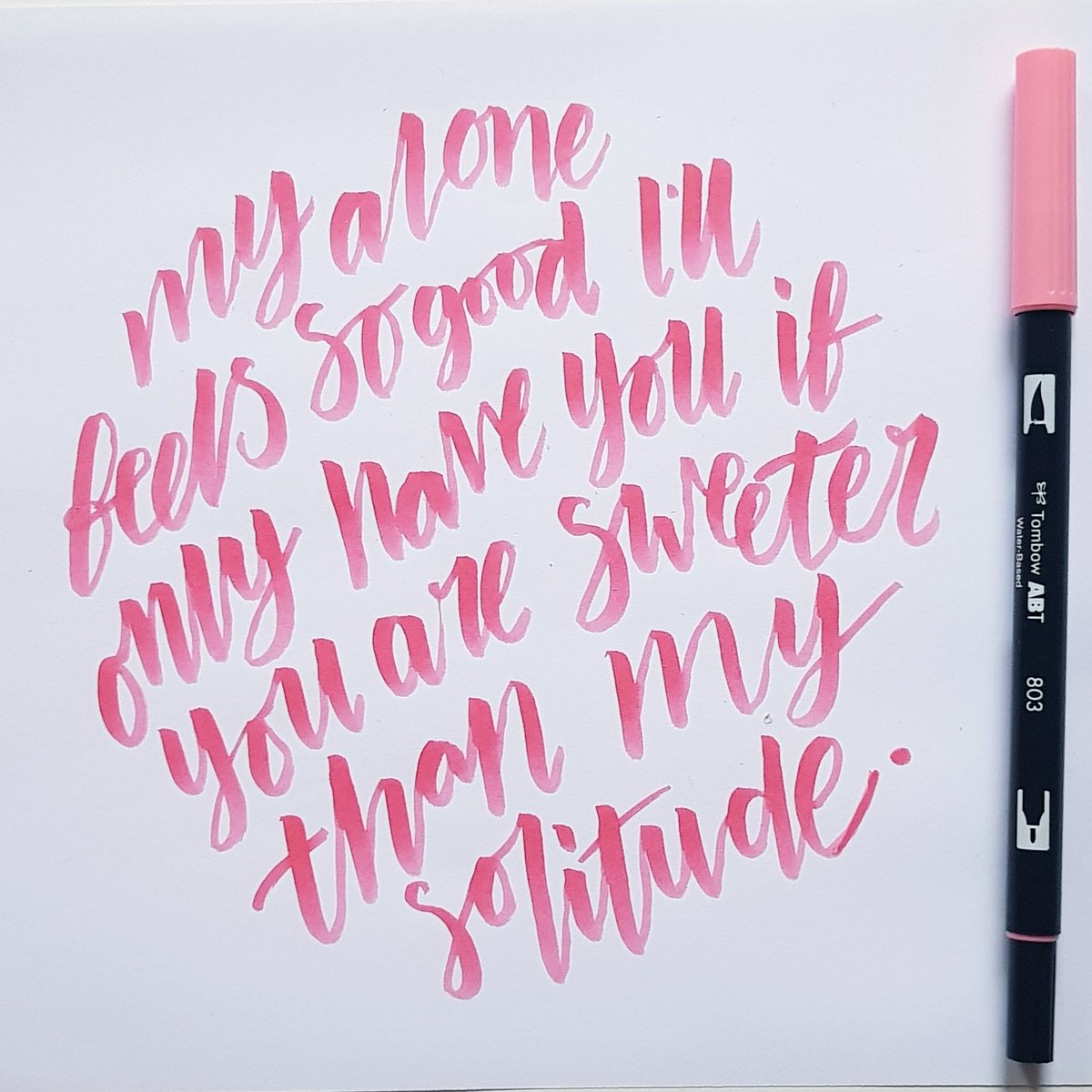 Found my new dating app profile pic 😉💕
#Happybarnetcraftchallenge #learnsomethingnew #learningbrushlettering #brushlettering #pink #singlelife #singlelady #spinsterhood