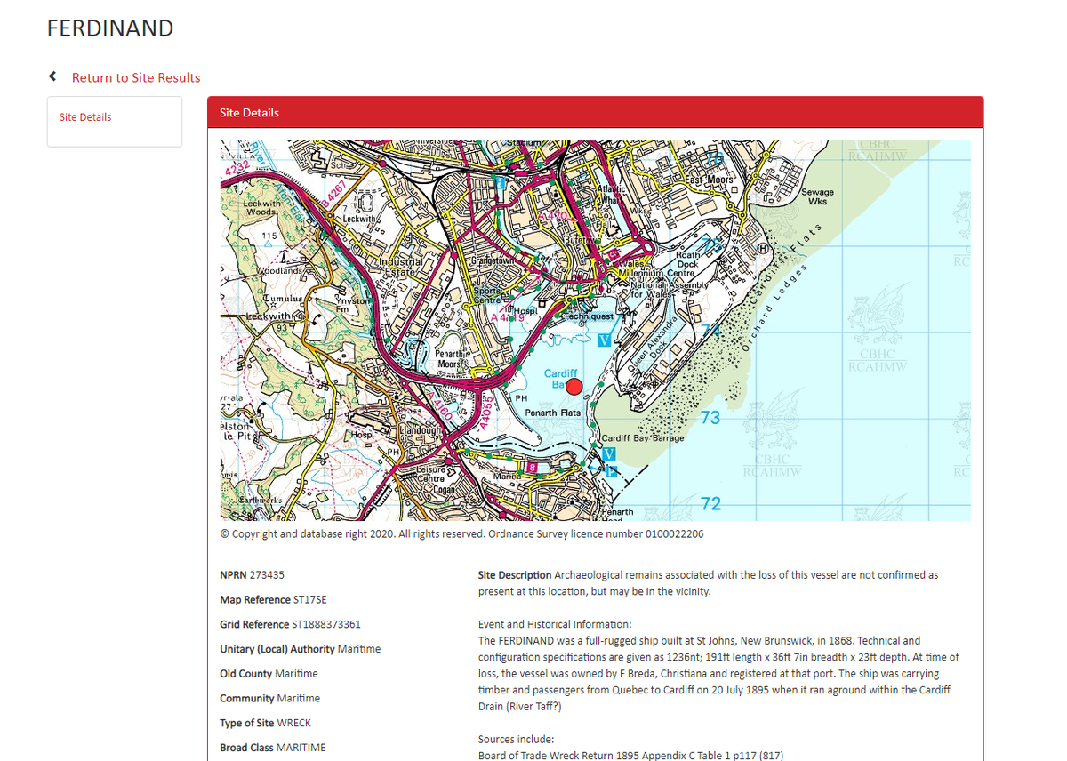 Collisions close to port were not uncommon in the nineteenth century. But so too were vessels running aground in shallow waters. This was the case on 22 July 1895 at Cardiff when the Norwegian barque, FERDINAND, went ashore in the entrance channel. [2/7]