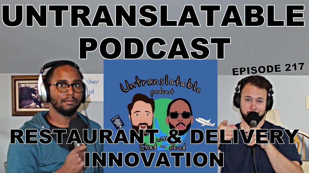 Untranslatable1's tweet photo. New Podcast! Chad and Jared discuss the state of restaurants and delivery during the pandemic and how the whole system can be innovated to better fit the times. 

Apple: https://t.co/7zGrgDYfT7
Spotify: https://t.co/yJjsm6z3QT
YouTube: https://t.co/qGWj0BChjD https://t.co/WNWSIDLCNx