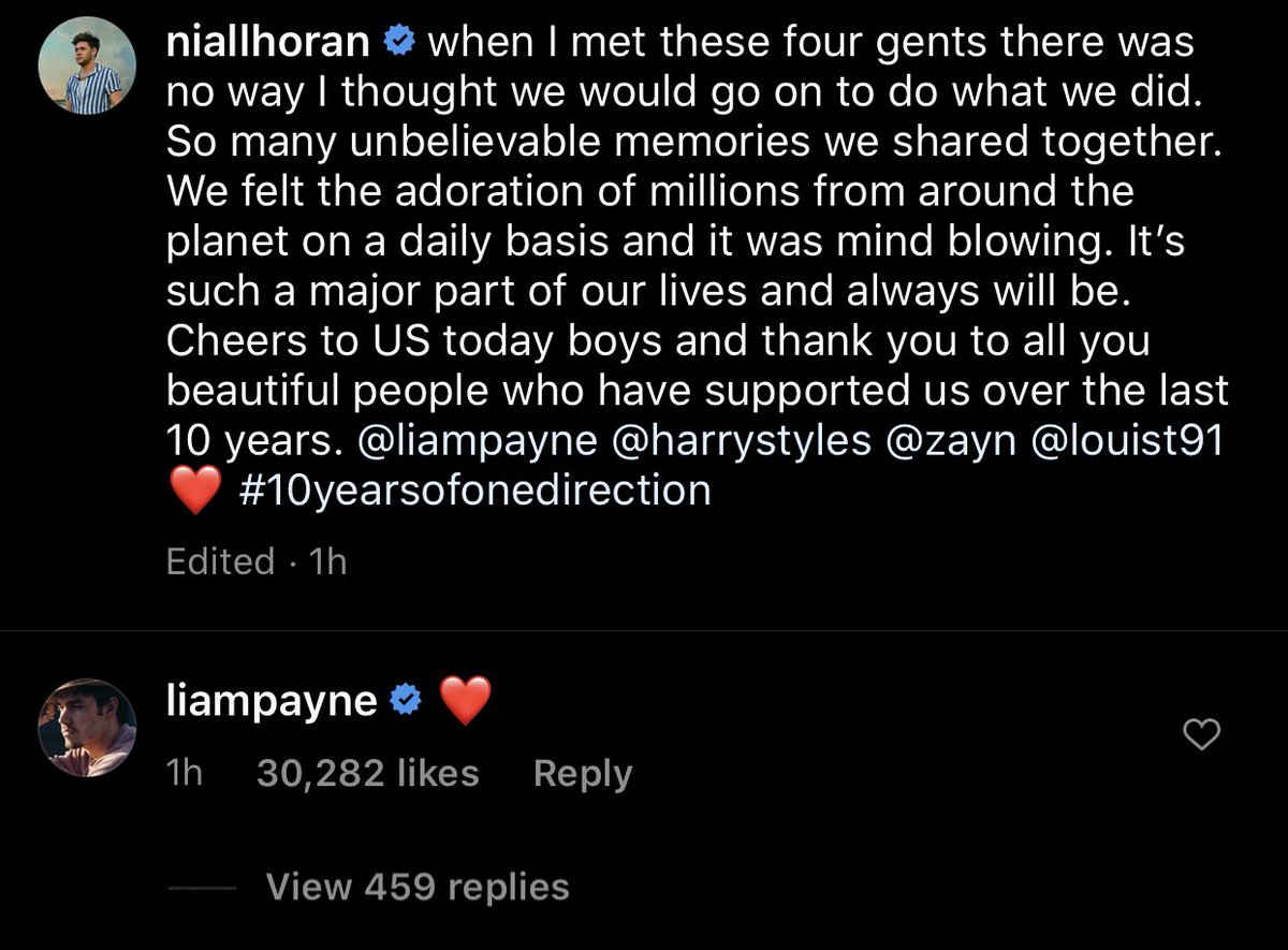 TheZiamNews's tweet photo. #IGActivity | @LiamPayne has commented “❤️” on Niall’s, Louis’ & Harry’s latest Instagram post ❤️ https://t.co/PTx745oxfP