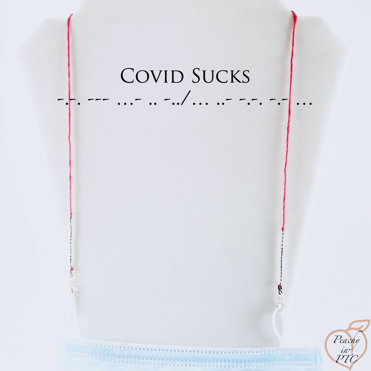peachyinptc's tweet photo. Covid Sucks Face Mask Lanyard Pink https://t.co/zsSl1ZxEdR via @peachyinptc My face mask lanyards can be made in just about any color to compliment your mask.  Just let me know what color you'd like!
#peachyinptc #thursdayvibes #FridayEve #facemask #Covid_19 #coronavirus https://t.co/W2ia0fRr5x