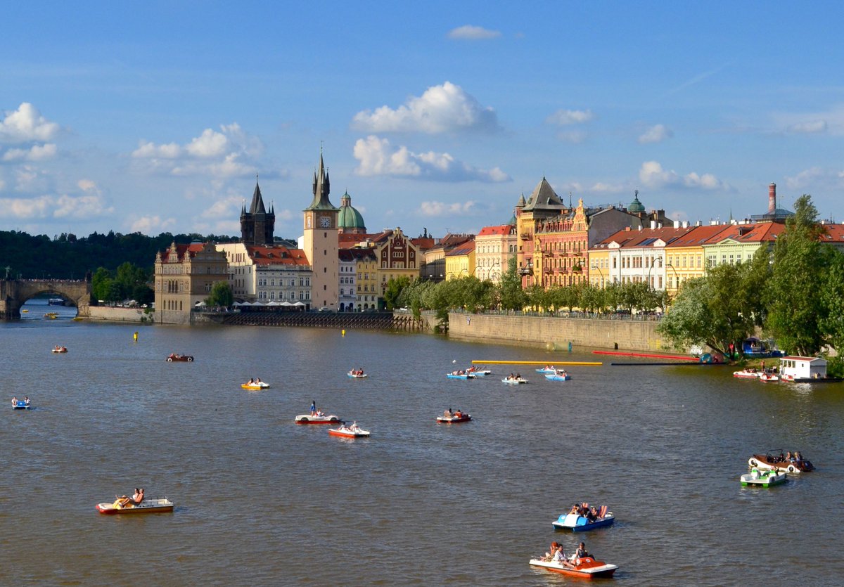 Paddle boating in Prague…the perfect thing to do on a hot summer day (besides interning, of course)! #eusaprague #eusainternships