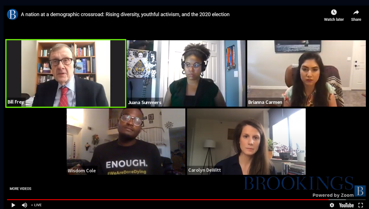 BrookingsMetro's tweet photo. .@carolyndewitt: “It is about education around who impacts the issues and then making sure that [young voters] know when the election is and what the process is to participate.” #DiversityExplosion https://t.co/KlWOeEZeUA https://t.co/3Qg4WIPGR5
