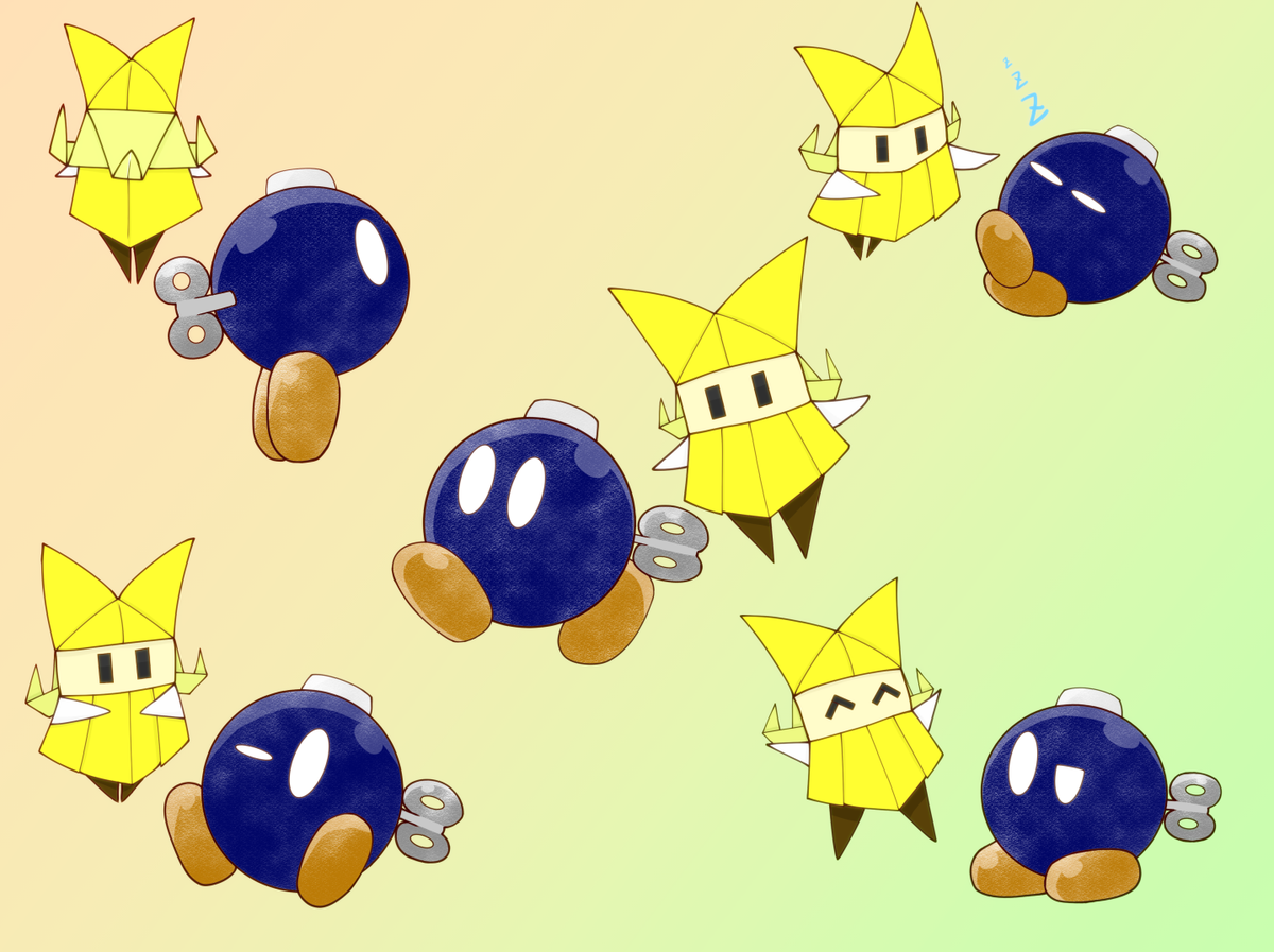 さしみん ボム兵とオリビアちゃんの描く練習をしてた 難しい疲れた 二人ともかわいいよ