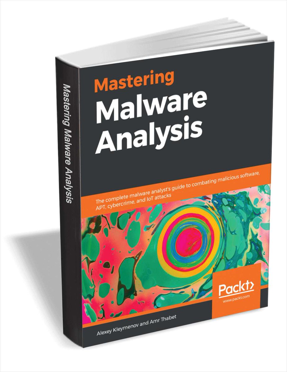 TheHackersNews's tweet image. Mastering Malware Analysis — Here&apos;s another popular #cybersecurity eBook (510-page PDF) currently available for FREE download, only for the next 6 days by its publishers.

Download your copy now: bit.ly/39y9En7

#infosec #cybersecurity #malware #pentesting