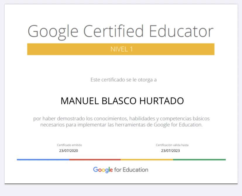 ManuBlasco's tweet photo. Primer pasito 💪 
#GoogleEducator1  #formacioncontinua https://t.co/IRqLskmUe1