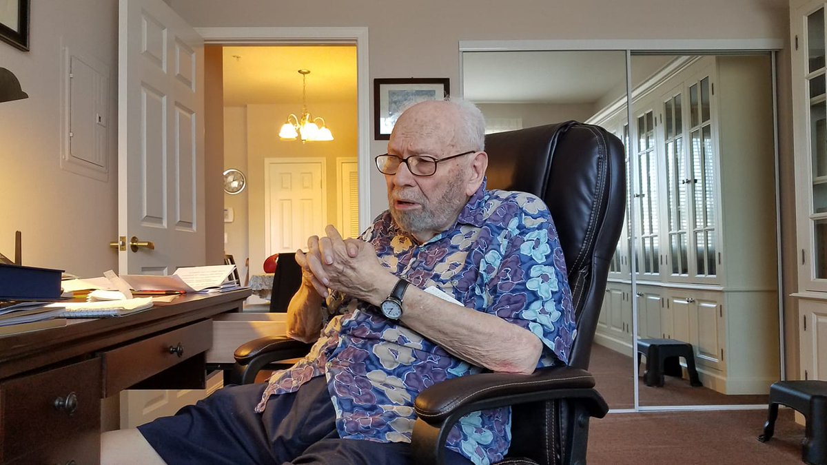 annedeuceofcups's tweet photo. @AngelaBelcamino @realDonaldTrump Daddy just turned 96 this week.  His single mission is to help defeat tRump &amp; this iteration of the GOP by a landslide, so he donates to candidates all around the country (especially those seeking to flip the Senate). 
#BlueTsunami2020 
#BlueInitiative 
(photo from last year) https://t.co/Go3rlplmsP