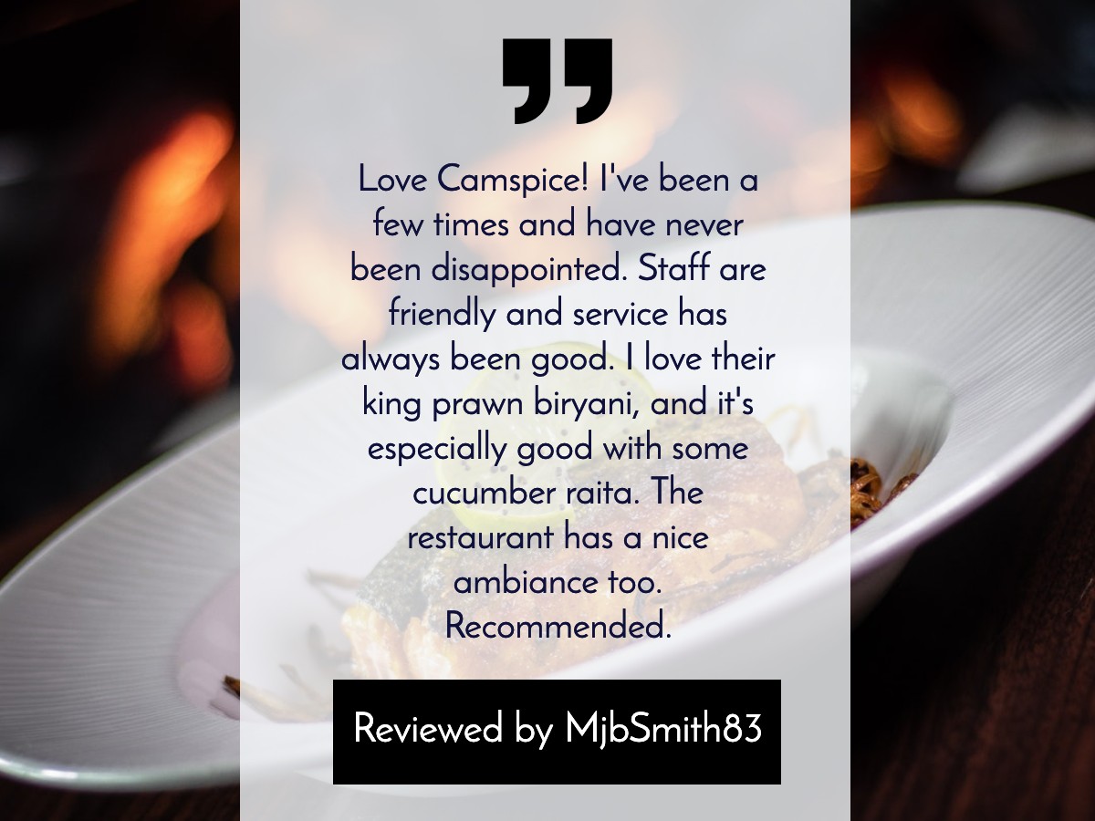 Wonderful reviews 🗣are music to our ears 🎶
-
Order Online 📲camspice.co.uk
📍2 High Street, Great Eversden, Cambridge, CB23 1HN
-
#greateversden #littleeversden #trumpington #cambridge #coton #biggleswade #royston #camspice #cambridgeshire