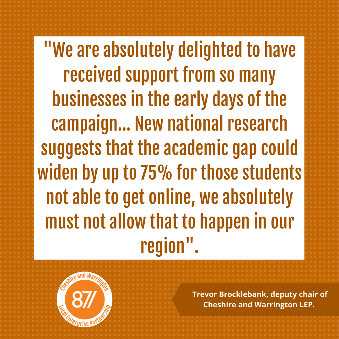 CWBizHub's tweet photo. Here's a word from Trevor Brocklebank, deputy chair of @candwep on the importance of #GettingStudentsOnline.
Remember, click the link below to participate. https://t.co/Dd5p9EERbu @ThePledgeCW @MktgCheshire https://t.co/iUxihRxDpd
