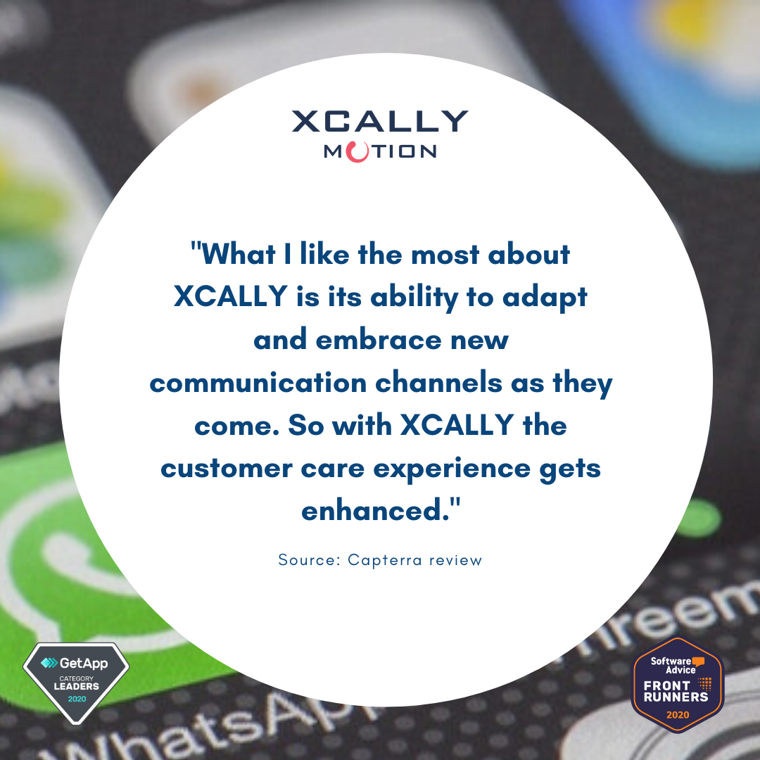 asteriskcall's tweet photo. What our users say about #XCALLY - #FrontRunner and #CategoryLeader for #CallCenterSoftware 2020!

Request a demo:
https://t.co/QYuWHkqLRz

#xcallymotion #callcentersolution #omnichannel #customerexperience #customersatisfaction #getapp #softwareadvice #customerjourney https://t.co/OkRtnv2xCY