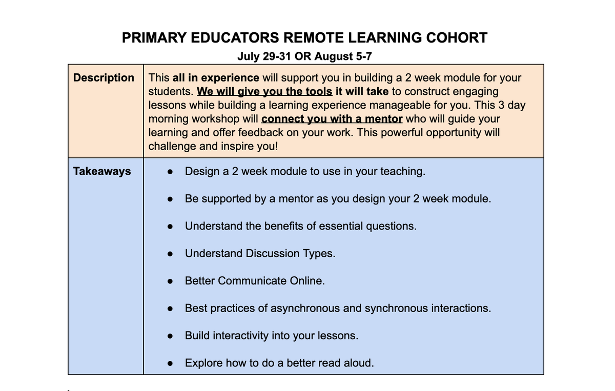 drorzel's tweet photo. PRIMARY/ELEM teachers! 

Here is a 3 day AM cohort designed just for YOU to work directly with a mentor on the remote learning tools YOU need- essential questions- design 2 week module to use. Don't miss this.  

Register today https://t.co/zBwZiJPHKr

@IllinoisASA https://t.co/DUGKbvqTDt