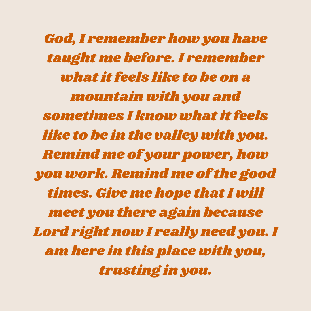 UCatOKSTATE's tweet photo. - DAY 16 -
Continue this prayer in your own way. Dwell on God’s faithfulness. The times over and over again he has been enough. Contemplate these things. Make a physical reminder of them in your world.

- Psalm 16:8 - https://t.co/CKQCSndclW