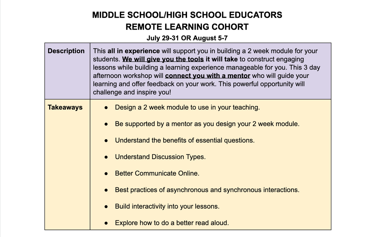 drorzel's tweet photo. Middle School/High School teachers- this is for YOU!  Afternoon cohort NEXT WEEK to work with a mentor- design a 2 week unit- receive best remote learning tools- design essential questions that you can use!  Don't miss this. 

Register today https://t.co/zBwZiJPHKr

@IllinoisASA https://t.co/upjcte6Bvs