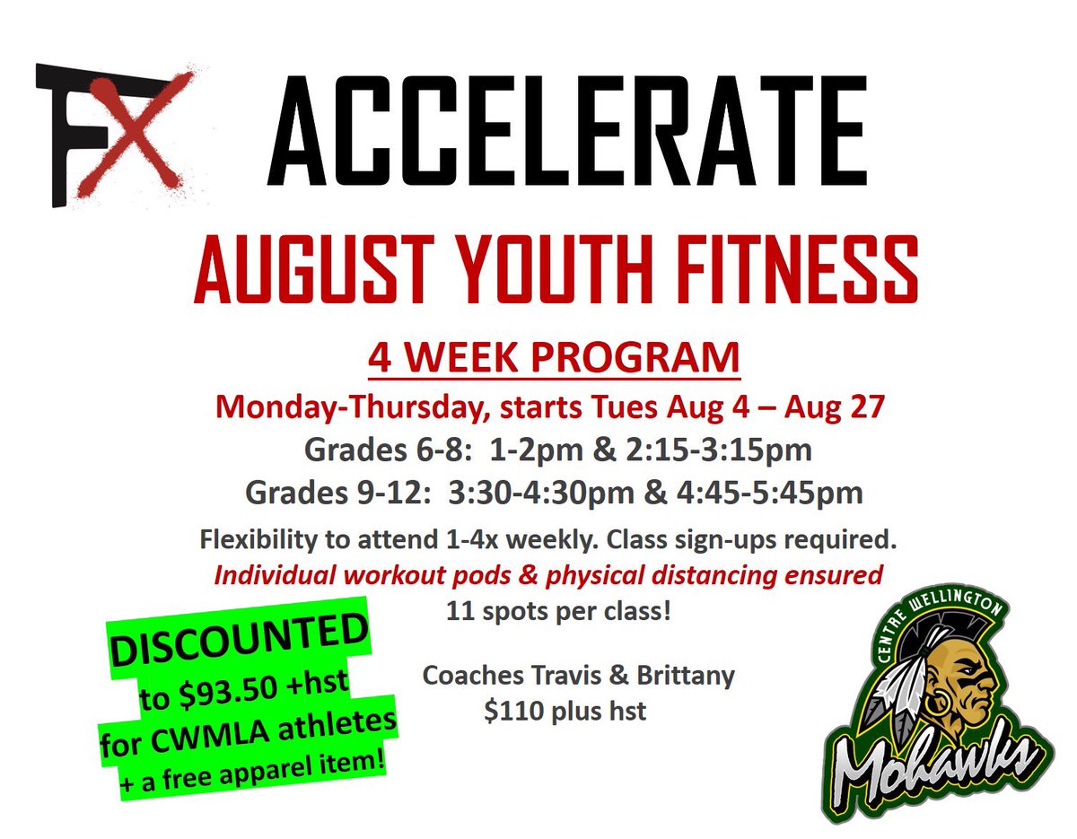 ForgeXTraining's tweet photo. CW Minor Lacrosse Athletes! In partnership with CWMLA, 15% off ForgeX Accelerate &amp; a free Forge apparel item! Are you ready to increase your athleticism to the next level? Time to TRAIN! LTD SPOTS LEFT! TO REGISTER: Email Karen@forgeteam.ca &amp; provide CWMLA discount code! https://t.co/W70Bxu3aaw