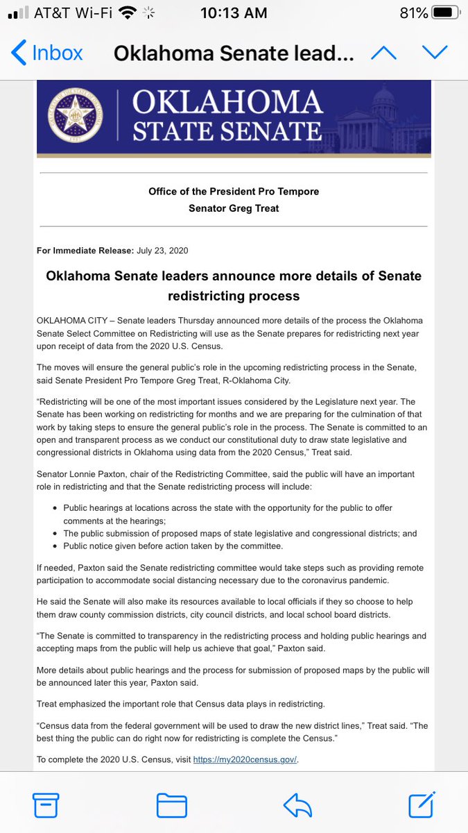 CarmenMForman's tweet photo. Next year, the #okleg will almost certainly have to deal with a budget shortfall, the #COVID19 pandemic (or the continued fallout from the pandemic) and oh, yeah, redistricting.
It’s going to be brutal. https://t.co/IJ8aafib0H