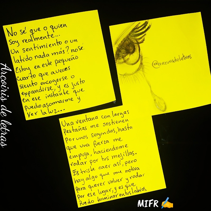 mifr1603's tweet photo. Me tenías preso siempre en tu corazón y la única forma de salir era por medio del dolor, de ser un sentimiento, me transformaba en punzantes latidos y terminaba hecho agua corriendo por tus mejillas.
#MIFR✍🏼
#ArcoirisDeLetras🌈✍🏼
https://t.co/Se7Vd27UxW https://t.co/vDZipSlrw9