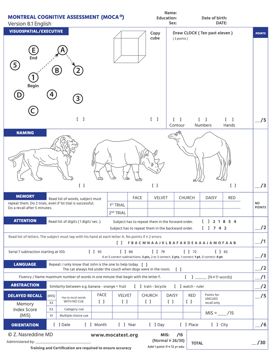For starters, if you are receiving one of these exams, it is often because people close to you have convinced a medical professional that you might be in the early stages of dementia.The exams themselves are incredibly easy: Try it yourself https://www.nytimes.com/article/trump-cognitive-test.html2/n