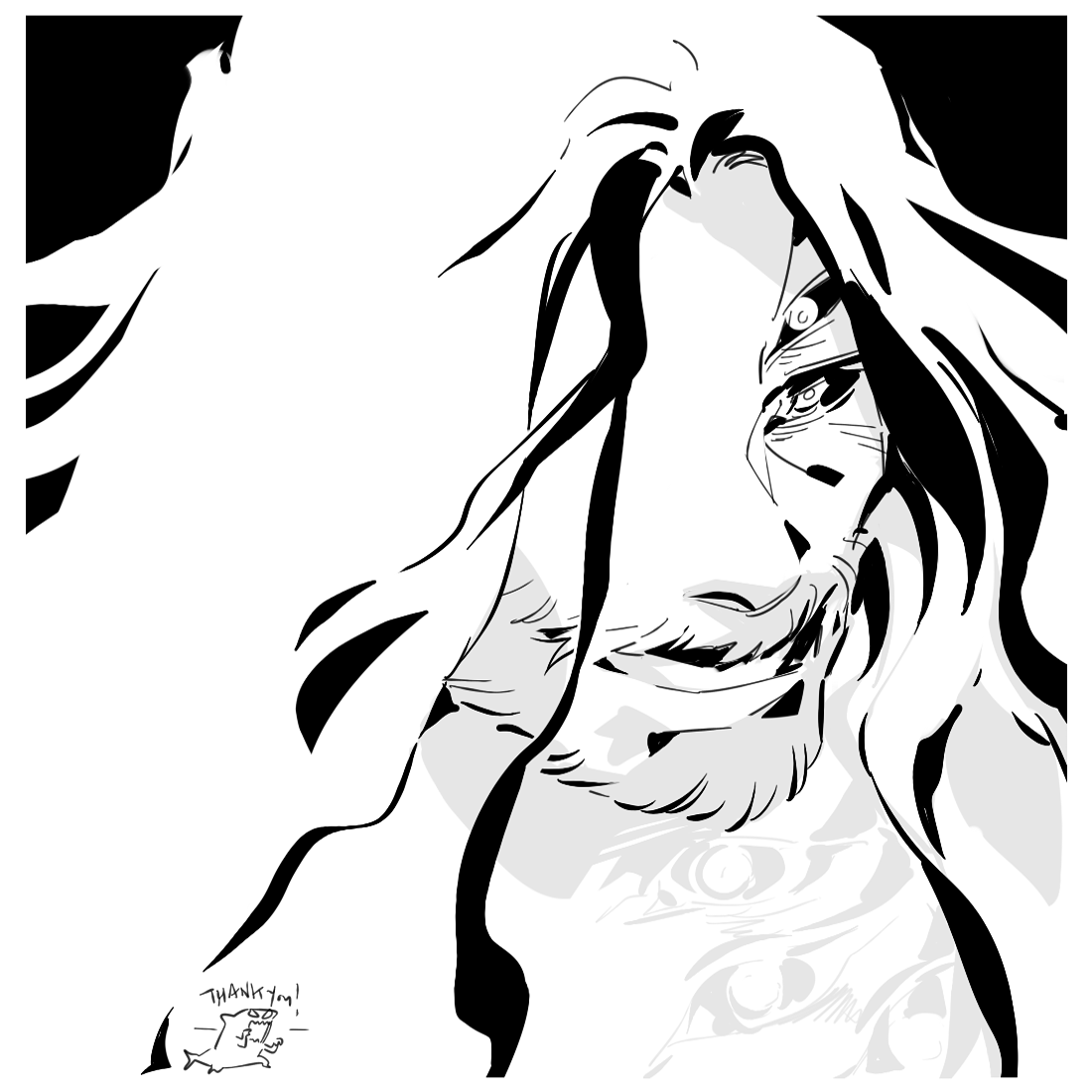 I proudly present Hastur-sama in Human ver. 
 Icon donate drew by Kook and Kins 

 They're so good at drawing Ojisan ? 