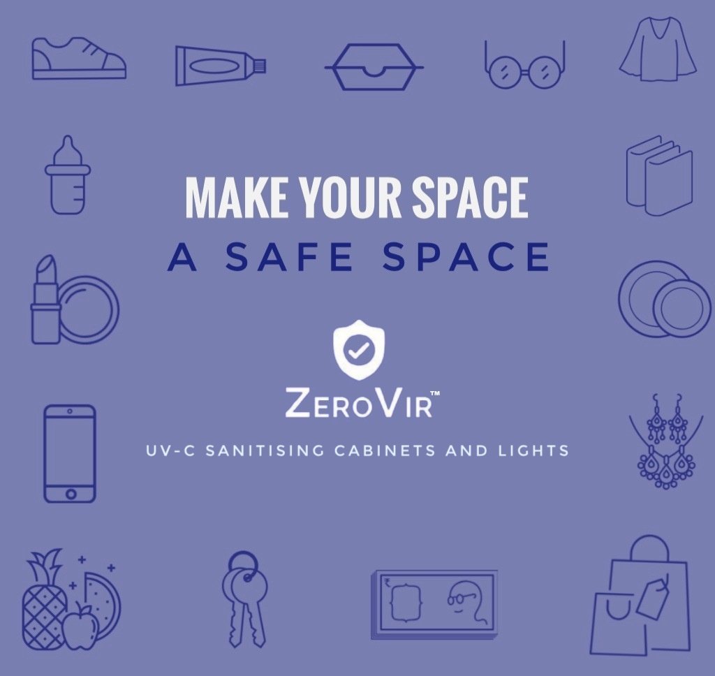 ZeroVir's tweet image. Tired of liquid sanitizers and spray disinfectants? Tired of washing things again and again?
Upgrade to ZeroVir and experience SMART SANITIZATION. Our UV-C technology kills 99% germs and viruses in 2 minutes!
 #ultraviolet #ultravioletrays #blue #Delhi #disinfection #ZeroCovid