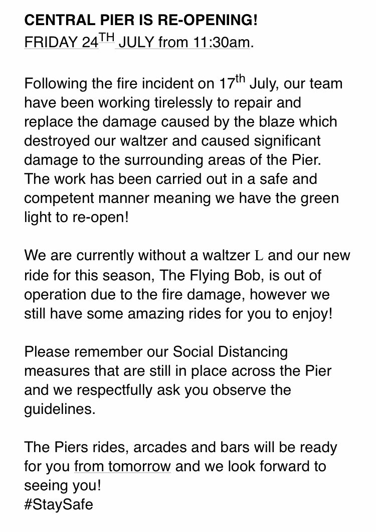 We are reopening AGAIN!!! Tomorrow 🎡🎡🎡🎡🎡 <a href="/visitBlackpool/">VisitBlackpool</a> #blackpool