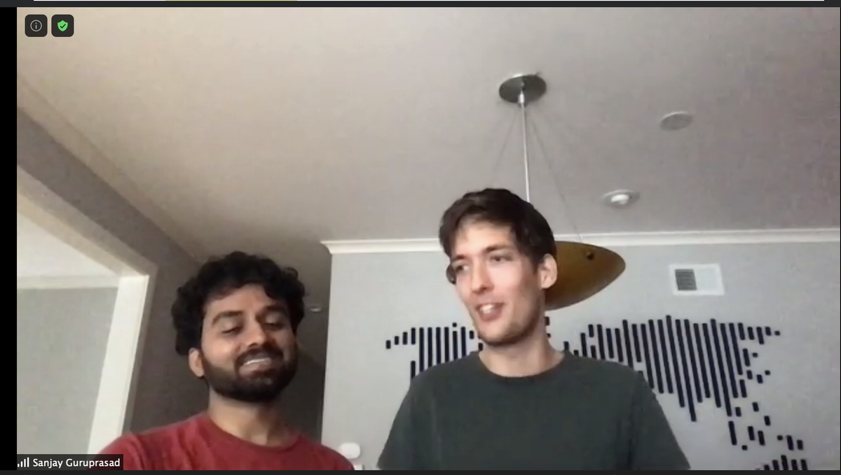 Thx to #MITdeltav NYC alums <a href="/sanjaypojo/">Sanjay Guruprasad</a> + <a href="/BFelbo/">Bjarke Felbo</a>, co-founders of <a href="/joinrune/">Rune</a> for reminding us that sometimes deciding what NOT to build is the most important consideration in your MVP. 

*Upside of virtual is getting these 2 to "come by" for talks, live from San Fran.

<a href="/EshipMIT/">Martin Trust Center for MIT Entrepreneurship</a>