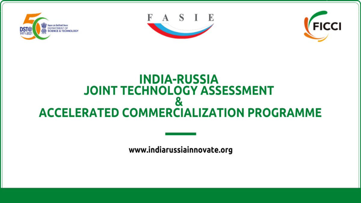 IndEmbMoscow's tweet photo. Ambassador, along with Secretary @IndiaDST participated in launch of  India-Russia Joint Technology Assessment and Accelerated Commercialization Programme to promote Joint Innovation.. (1/2) @MEAIndia @IndianDiplomacy @mfa_russia @ficci_india @RusEmbIndia @PrinSciAdvGoI https://t.co/8mJOELVGfs