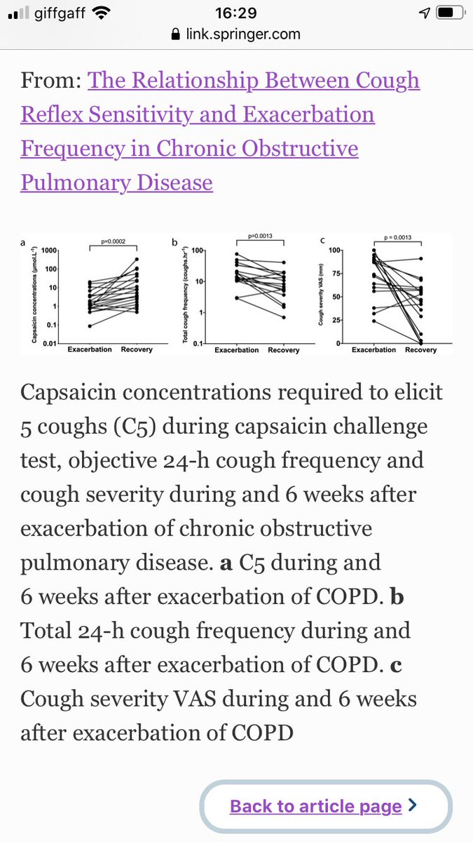 KingsResp's tweet photo. Cough reflex sensitivity was heightened during exacerbation compared to that following recovery. #RespEd #cough #COPD #eCOPD https://t.co/JC2rnY9gnC