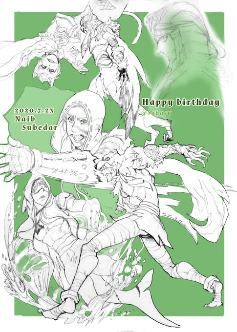 ナワーブ誕生日おめでとう!
遅刻で線画?気持ちは込めました、おめでとう!! 