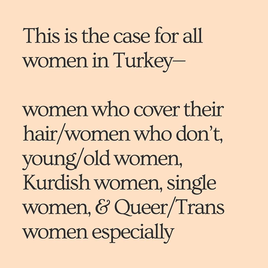 tw/ femicide, violence against womenjust wanted to share this to raise awareness about what's happening in Turkey, credits to @ auturkishculturalclub on ig