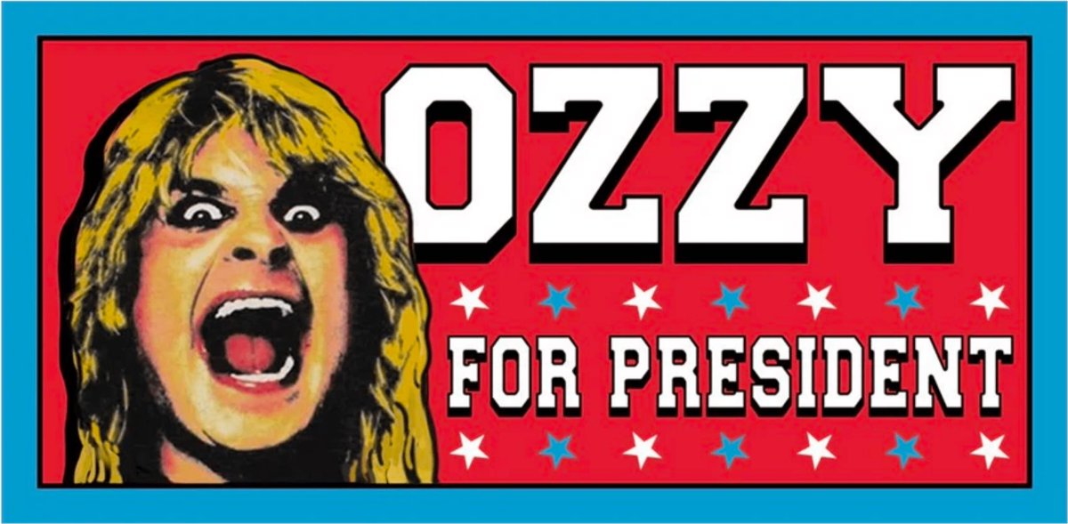OzzyOsbourne's tweet photo. #OZZY FOR #PRESIDENT 
https://t.co/MrNysJBAQS https://t.co/xU7JNuqhyO