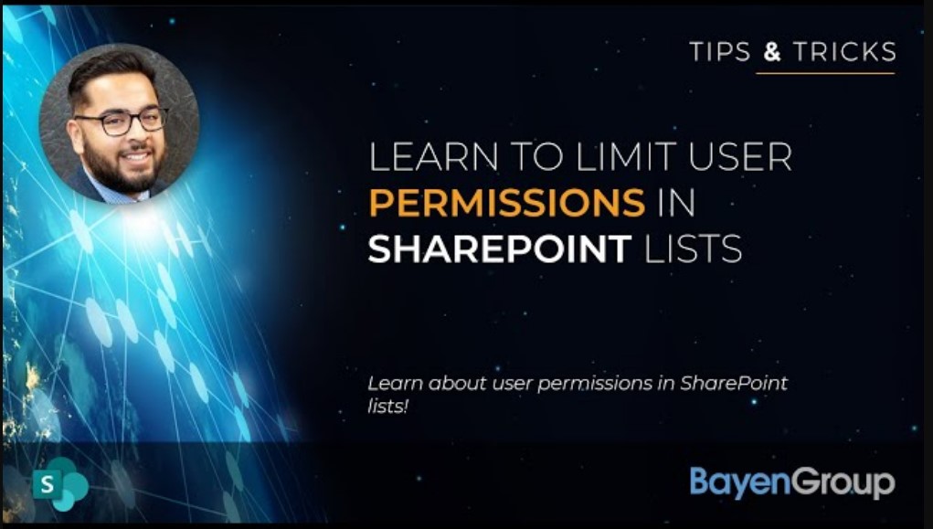 BayenGroup's tweet image. Are you a @sharepoint site administrator? There are a lot of options to grant users access to edit file views and sharing. In this video Eric Rodriguez focuses on editing user permissions for better security #SharePointLists. #Office365 #tipsandtricks lnkd.in/gfWjvey