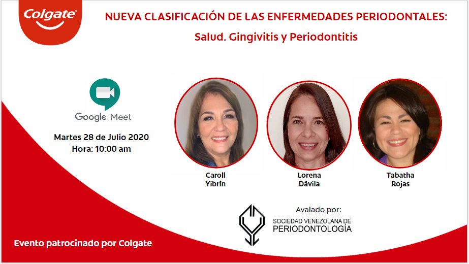 svperiodoncia's tweet photo. Nuestra presidenta @carollyibrin y las Dras @lorenaDB29 y @tlroma conversarán acerca de la Nueva Clasificación de las Enfermedades Periodontales. Inscripciones por: angel_blanco@colpal.com https://t.co/ieJXP83Ujt